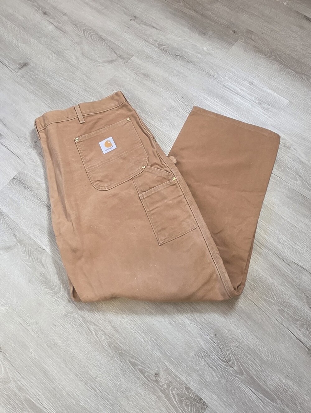 Carhartt Double-Knee Carpenter Work Pants Vintage 44/30 Brown 14806 USA Made
